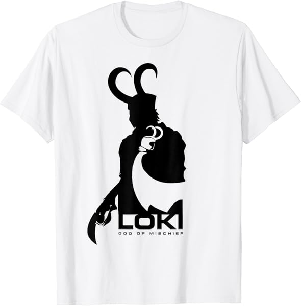Marvel Loki Silhouette And Shadow Graphic T-Shirt T-Shirt