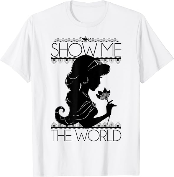 Disney Aladdin Jasmine Show Me The World Silhouette T-Shirt T-Shirt
