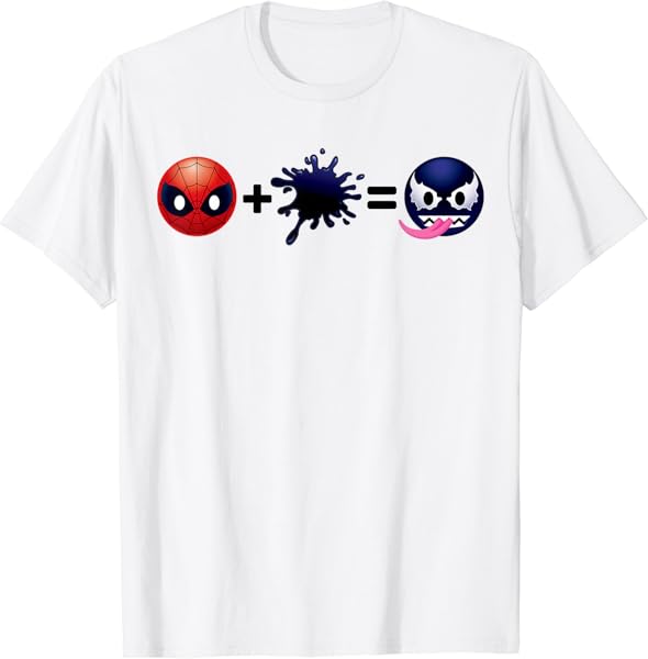 Marvel Spider-Man Plus Venom Emoticon Graphic T-Shirt