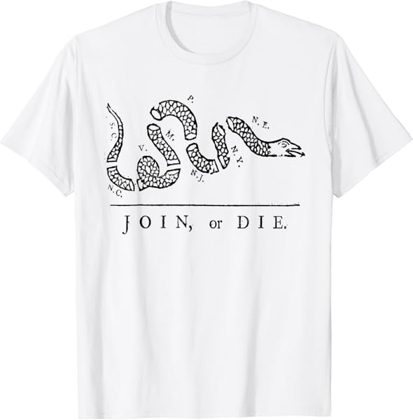 Join or Die tee with black snake T-Shirt
