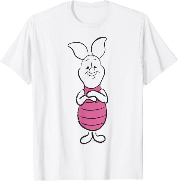 Disney Winnie The Pooh Piglet Simple Sketch T-Shirt