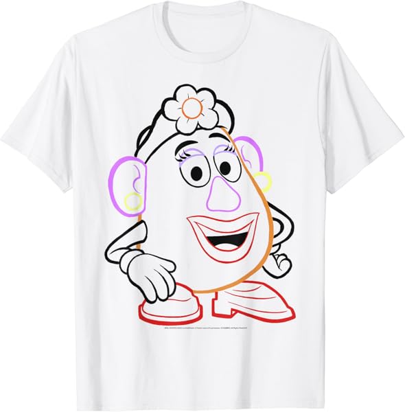 Disney Pixar Toy Story Mrs. Potato Head Line Art T-Shirt