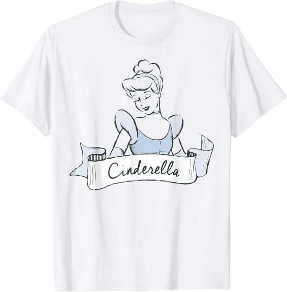 Disney Cinderella Sketch Portrait T-Shirt