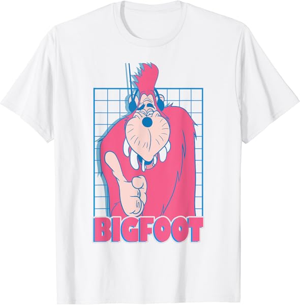 Disney A Goofy Movie Retro Vintage Neon Bigfoot Grid T-Shirt