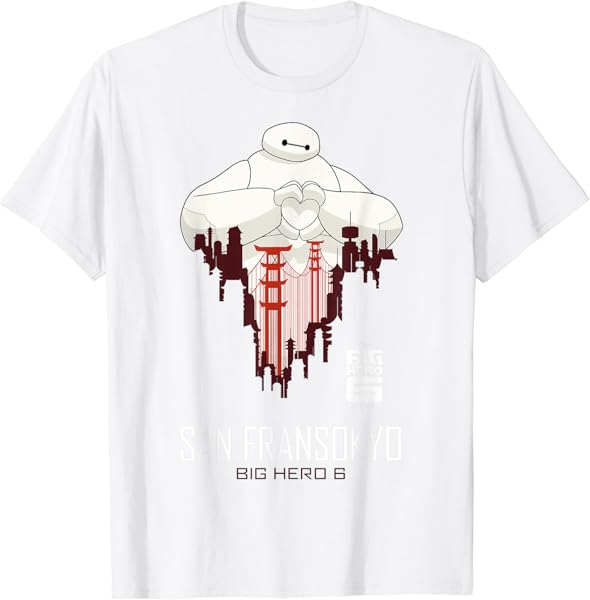 Disney Big Hero 6 TV Series Baymax SF Love Graphic T-Shirt T-Shirt