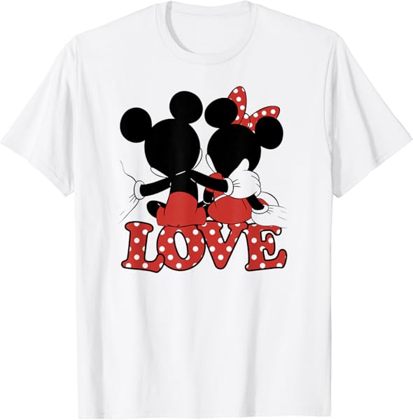 Disney Valentines Mickey Minnie Love Hug T-Shirt