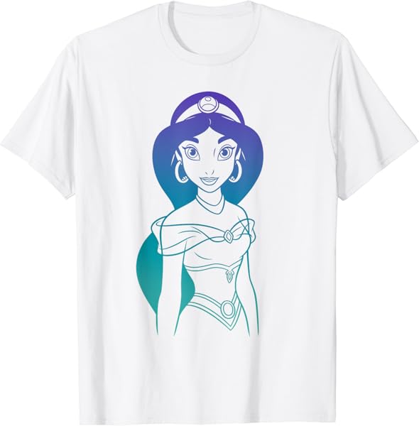 Disney Aladdin Princess Jasmine Gradient Sketch T-Shirt T-Shirt