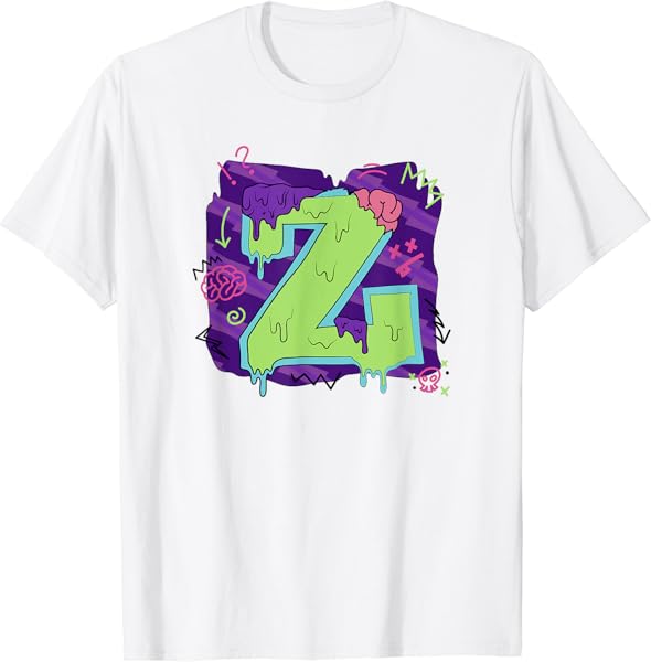 Disney Zombies Seabrook Football Letter Z Drippy Logo T-Shirt