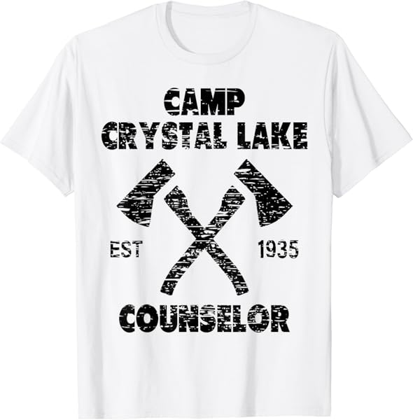 Camp Crystal Lake Counselor humorous retro black T-Shirt