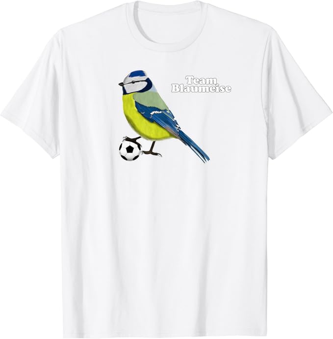 Amazon フットボールを弾くチームブルー おかしい鳥の絵 Tシャツ Tシャツ カットソー 通販