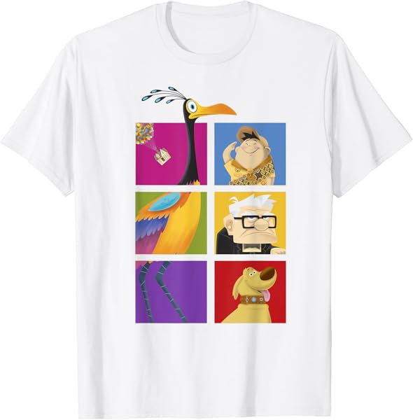 Disney Pixar Up Characters Color Box Up T-Shirt
