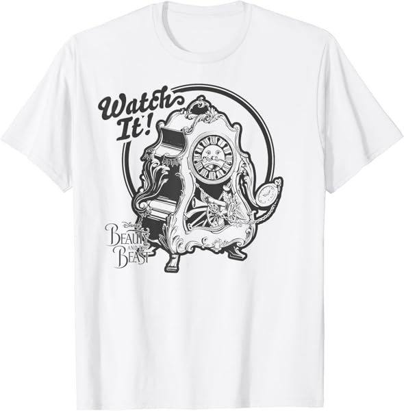 Disney Beauty & The Beast Cogsworth Watch It Graphic T-Shirt T-Shirt