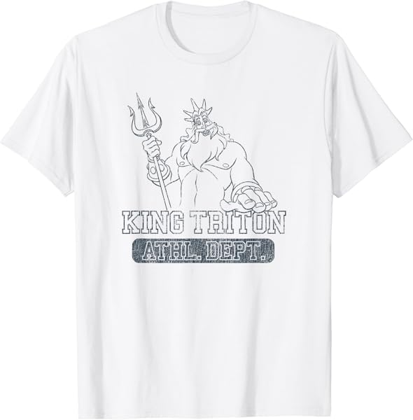 Disney The Little Mermaid King Triton Athletic Collegiate T-Shirt