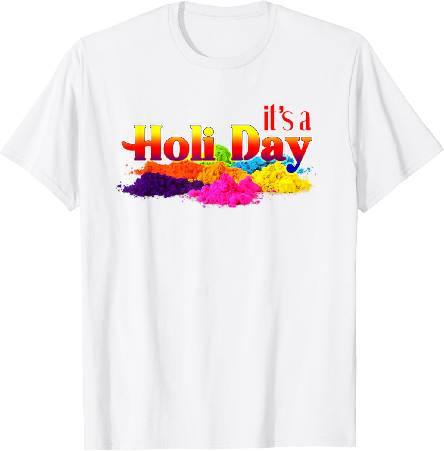 IT’S A HOLI DAY Colorful Holi T-Shirt : Amazon.co.uk: Fashion