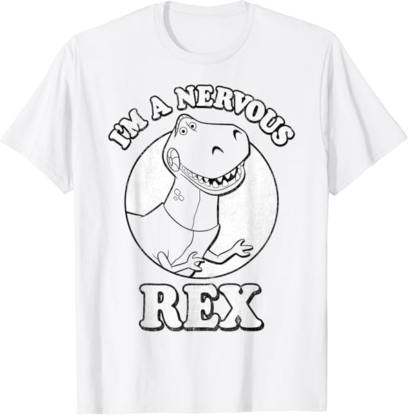 Disney Pixar Toy Story I\'m A Nervous Rex Dinosaur T-Shirt