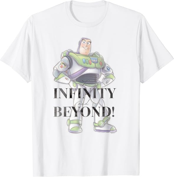 Disney 100 and Pixar\'s Toy Story Buzz Lightyear To Infinity T-Shirt