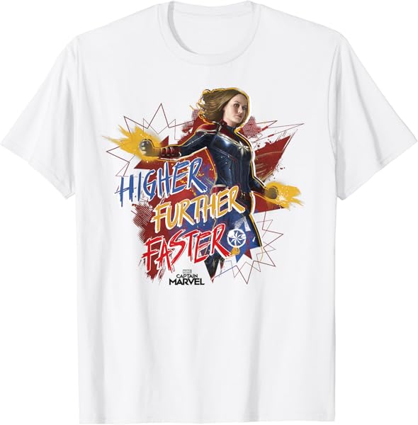 Captain Marvel Movie Vintage Colors Powers Graphic T-Shirt T-Shirt