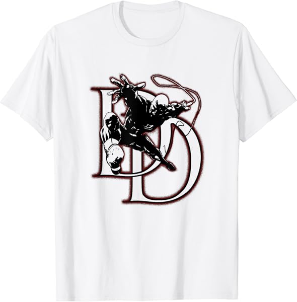 Marvel Comics Retro Classic Daredevil DD Silhouette T-Shirt