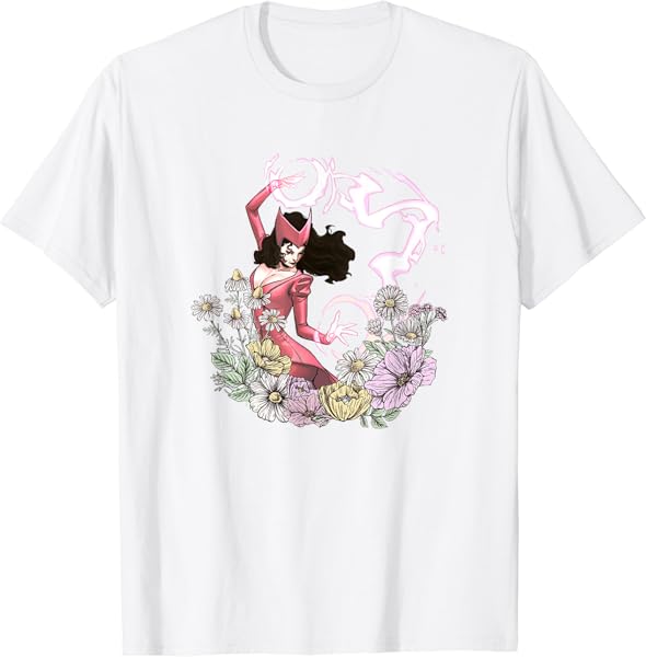 Marvel Avengers Scarlet Witch Floral Spring T-Shirt