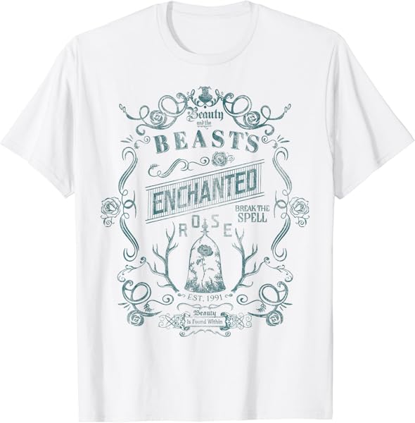 Disney Beauty And The Beast Enchanted Rose Break The Spell T-Shirt