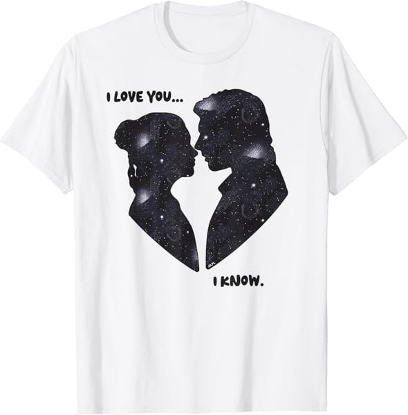 Star Wars Princess Leia Han Solo Wedding Valentine’s Love T-Shirt