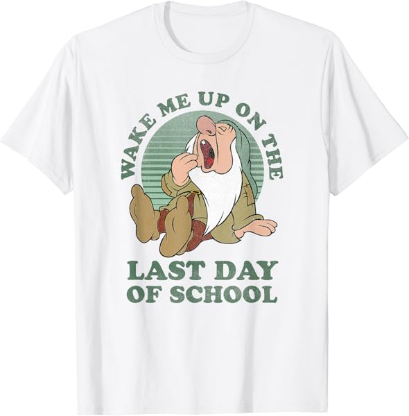 Disney Snow White & The Seven Dwarfs Sleepy Last School Day T-Shirt