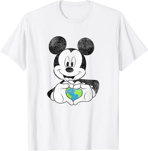 Disney Mickey & Friends Earth Day Mickey Holding Earth T-Shirt
