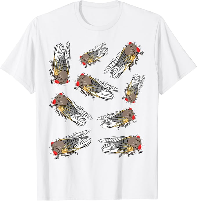 Amazon.com: Cicada Brood X 2021 Shirt Funny Cicadas Tshirt For Kids Men