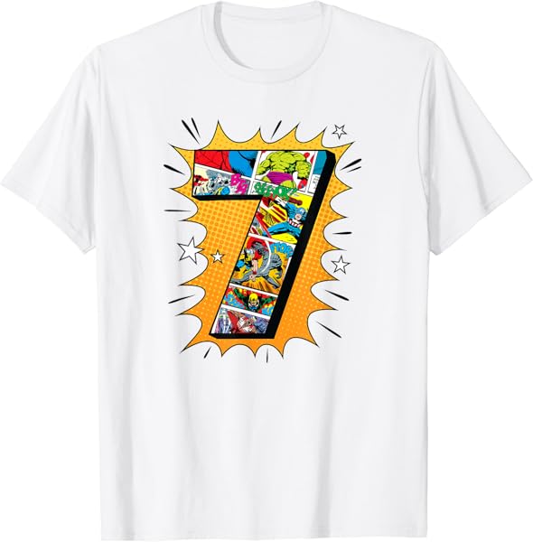 Marvel Avengers Comics 7th Birthday T-Shirt T-Shirt