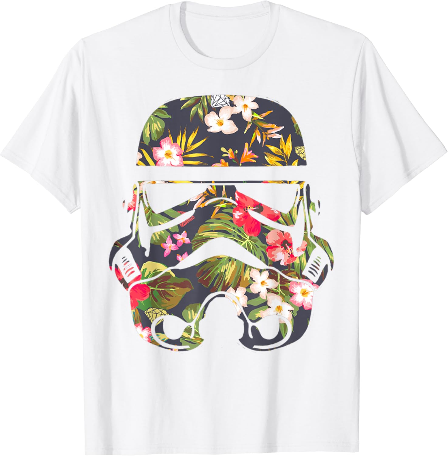 Star Wars Tropical Stormtrooper Floral Print T-Shirt C1: Clothing