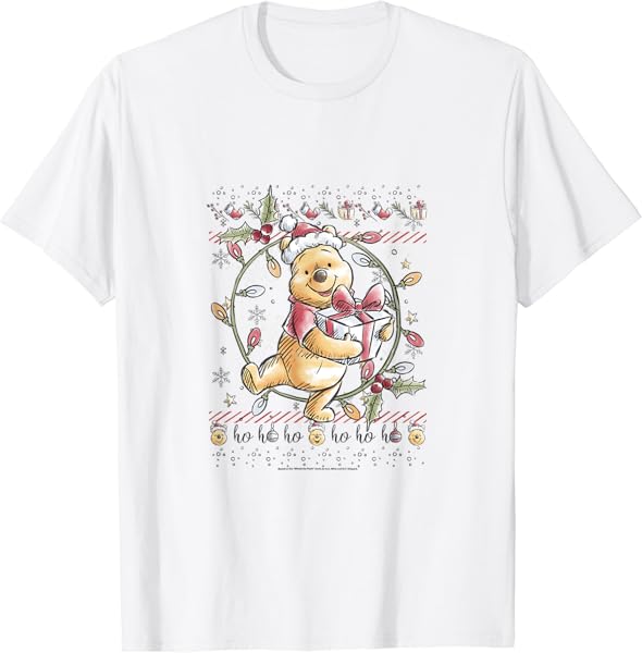 Disney Christmas Winnie The Pooh Ugly Sweater T-Shirt