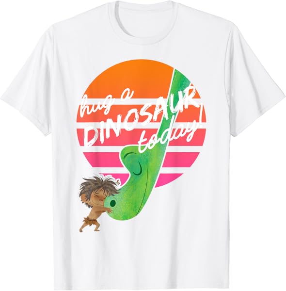 Disney Pixar The Good Dinosaur Hug A Dinosaur Today Retro T-Shirt