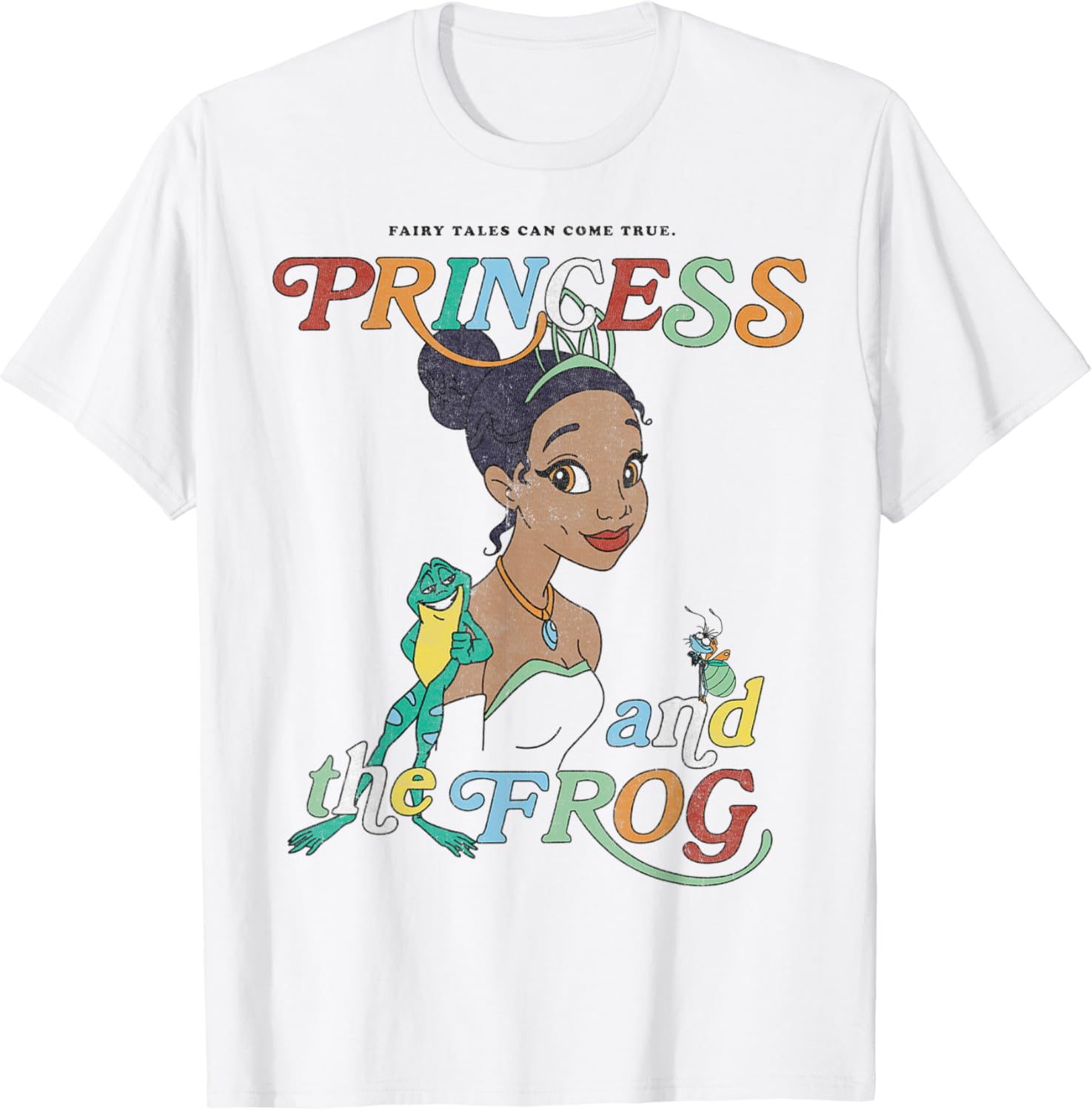 Disney Princess And The Frog Tiana And Frog Naveen Portrait T-Shirt