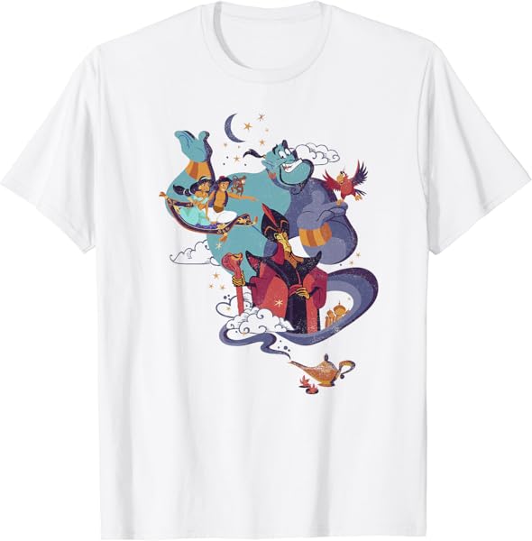 Disney Aladdin Vintage Group Shot Night Portrait Premium T-Shirt