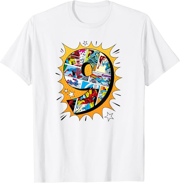 Marvel Avengers Comics 9th Birthday T-Shirt T-Shirt
