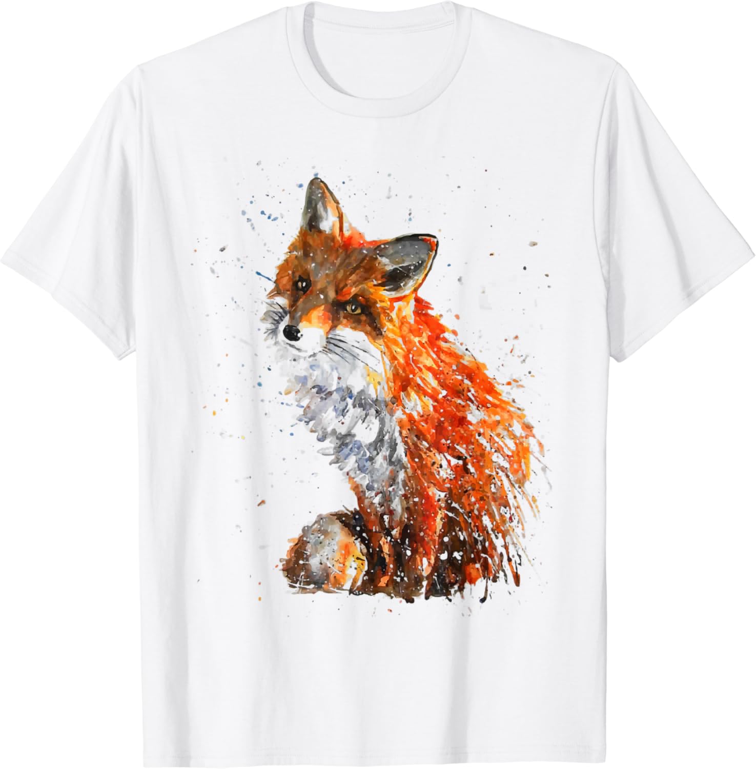 Fox, Hand painted Fox T-Shirt-TH