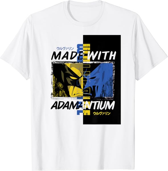Marvel Wolverine Made With Adamantium Japanese Color Block T-Shirt