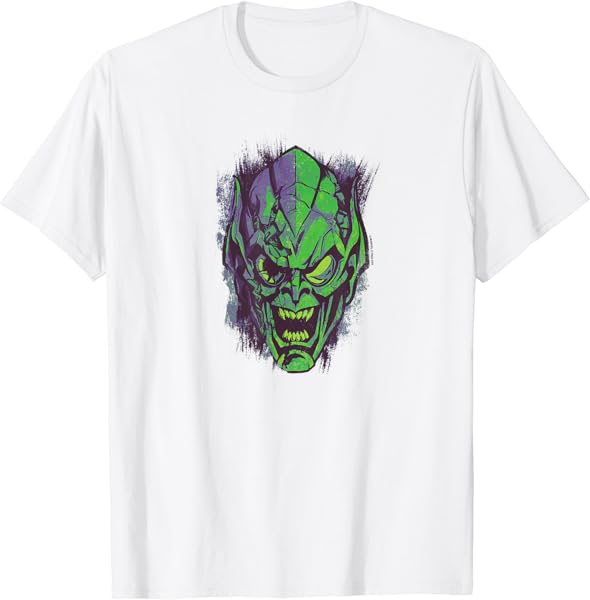 Marvel Spider-Man No Way Home Green Goblin Broken Mask T-Shirt