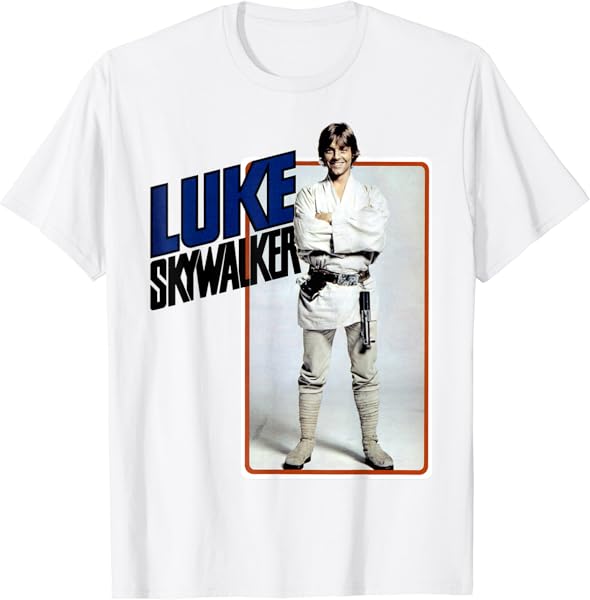 Star Wars Luke Skywalker Smiling Card Graphic T-Shirt T-Shirt