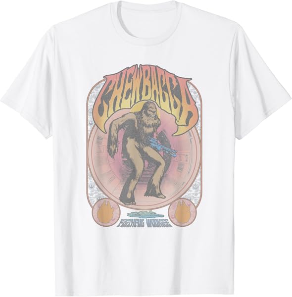 Star Wars Chewbacca Faithful Wookiee Seventies Poster T-Shirt