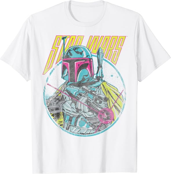 Star Wars Boba Fett Neon Blaster Vintage Graphic T-Shirt C2 T-Shirt