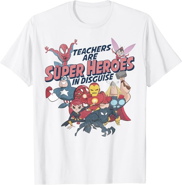Marvel Group Shot Teachers Are Super Heroes T-Shirt