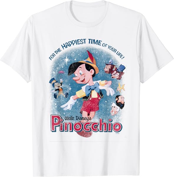 Disney Pinocchio For The Happiest Time In Your Life Retro T-Shirt