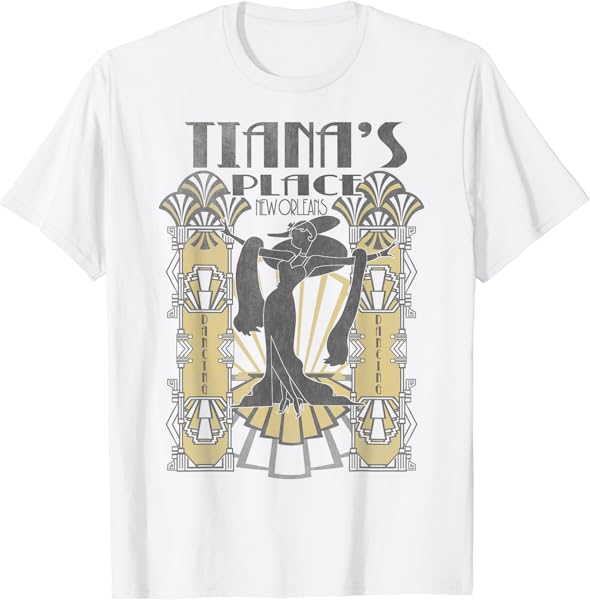 Disney Princess And The Frog Tiana\'s Place Art Deco Poster T-Shirt