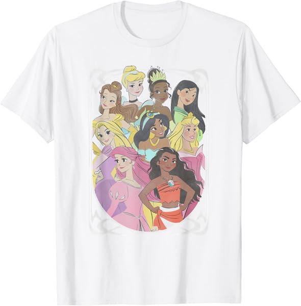 Disney Princess Royal Framed Group Portrait Vintage T-Shirt