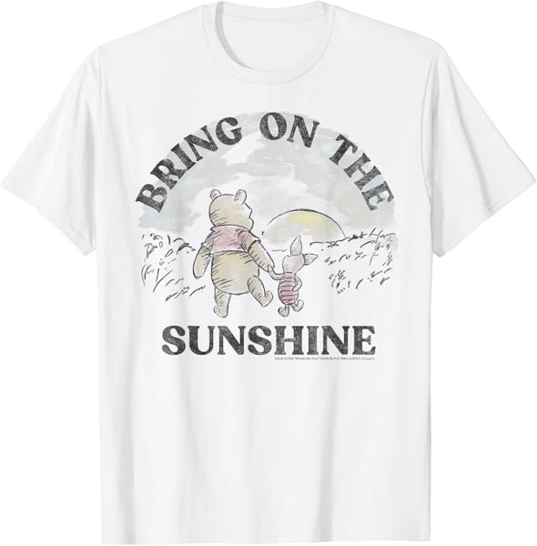 Disney Winnie The Pooh Piglet And Pooh Bring On The Sunshine T-Shirt