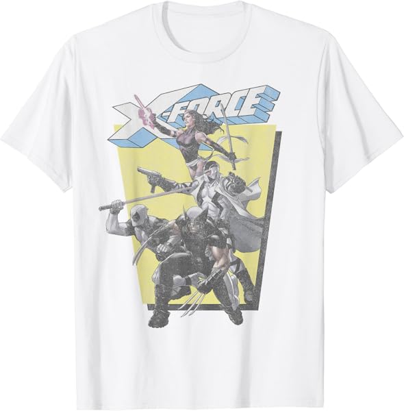 Marvel Deadpool X-Force Group Shot Action Pose T-Shirt
