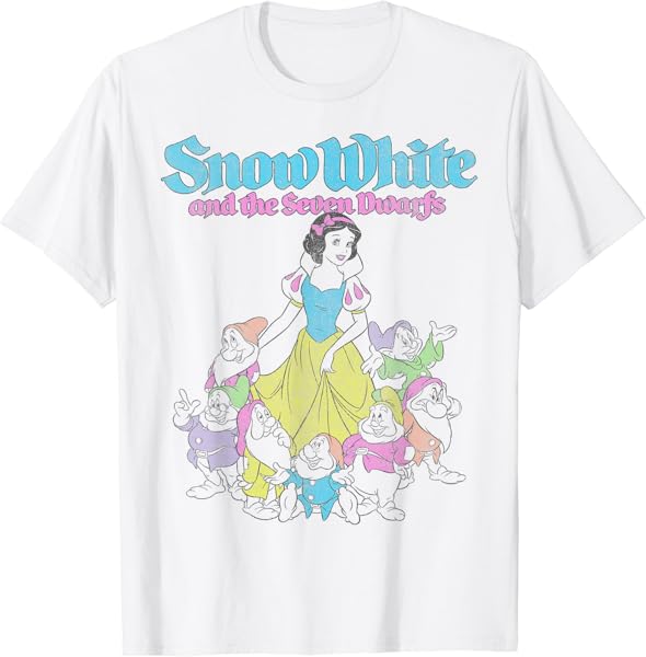Disney Snow White And The Seven Dwarfs Outline T-Shirt