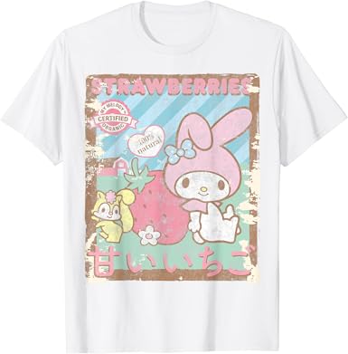 My Melody Strawberry Picking Strawberries Farm T-Shirt