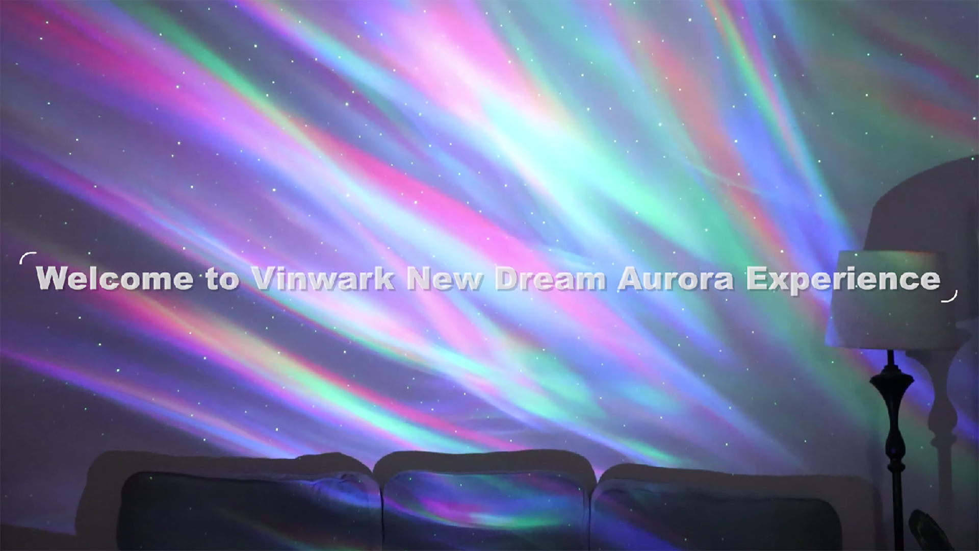 Vinwark Northern Lights Aurora Projector for Bedroom with Music